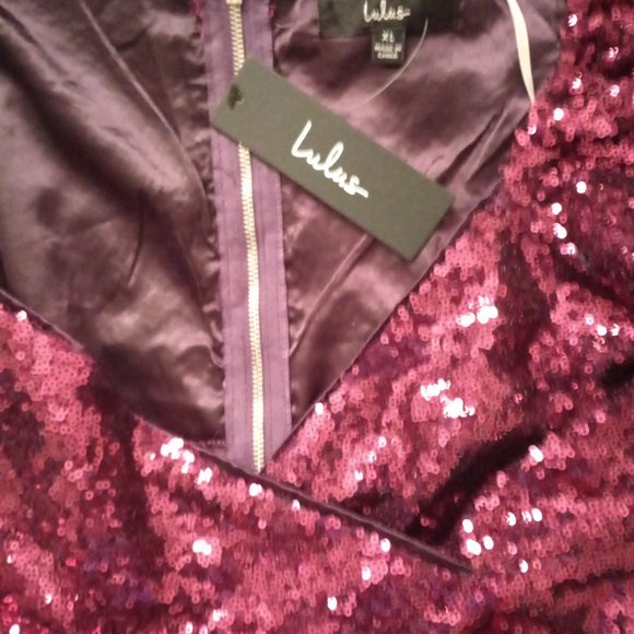 Lulus shiny purple top - Picture 3 of 3